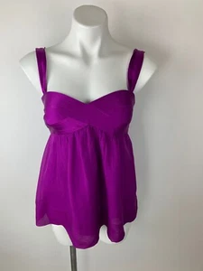 Shoshanna Orchid Purple Silk Empire Top Tank 4 Lovely - Picture 1 of 5