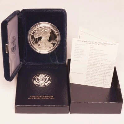 1995-P Silver American Eagle Dollar Proof - Image 1 of 3