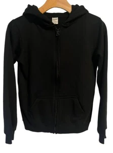 Leveret Hoodie Jacket Full Zip Girls Youth Size 12 Years Black Pocketed NEW - Picture 1 of 8