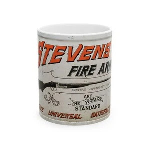 Stevens Armas de Fuego Pistolas Rifles Munición Cerámica Taza Café - Imagen 1 de 8