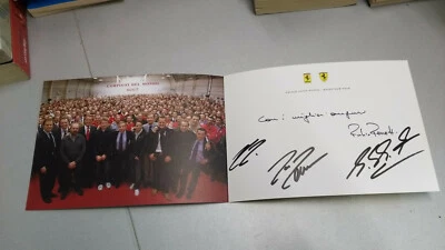 AUTOGRAPH AUTOGRAFO SCHUMACHER RAIKKONEN MASSA FERRARI 2008 BIGLIETTO AUGURI - Immagine 1 di 4