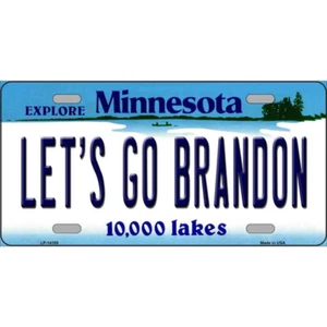 Lets Go Brandon MN Election 2024 Metal License Plate Car Truck Home Wall Decor - Picture 1 of 1