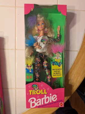 Кукла Barbie 1992 Troll - Mattel 10257 никогда не доставалась из коробки - веселая кукла - Изображение 1 из 3