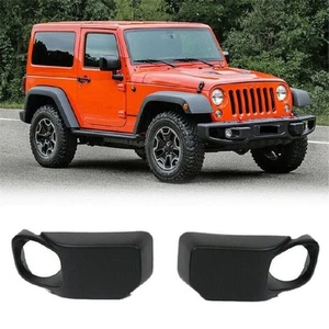 Pair Front Bumper Fog Light Bezel Lamp Cover Trim Für Jeep Wrangler JK 07-18 - Bild 1 von 11