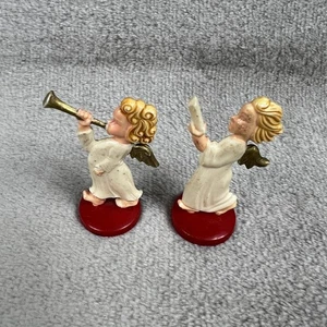 Vintage West Germany Kunststoff Engel mit Horn selten 50er Jahre - Bild 1 von 6