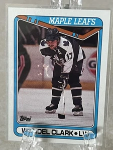 WENDEL CLARK--1990-91 TOPPS--TORONTO MAPLE LEAFS--KOSTENLOSER VERSAND - Bild 1 von 2