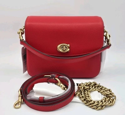 Bandolera Coach Cassie 19 Sport roja de cuero granulado pulido, estilo 84346, nueva con etiquetas Foto 1 de 4