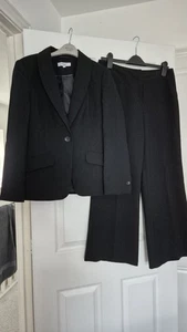Next Ladies Black Wide Legged Trouser Suit Set- Size 12 Petite - Picture 1 of 14