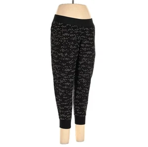 Adidas Women’s Jogger Pants Black White Logo Print Tapered Sweatpants Size Med - Picture 1 of 3