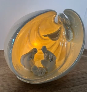 Apfelbaum Krippe Leuchtfigur Engel Maria Josef Jesuskind - Bild 1 von 15