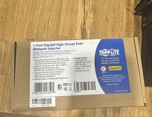 Gigabit PoE Injector High Power Over Ethernet 60W 4-Pair 1000Mbps 802.3af/at - Picture 1 of 8