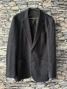 Reiss Mineral Navy Wool Blend Tweed Jacket Blazer 38" Chest VGC - Picture 1 of 13