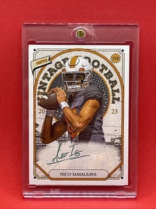2023 Onyx Vintage Football Nico Iamaleava Auto Green VANI /50 & Holliday OVNI - Bild 1 von 4