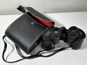 Vintage Binoculars Ensign Bushnell 7X35 10' Wide Field Black Red Lined Case - Picture 1 of 16