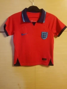 ENGLAND FA Nike Child 20 Red Navy Trim Short Sleeve International Football Shirt - Picture 1 of 7