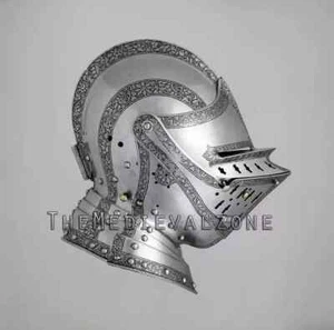 Mittelalter Helm enger Ritter 16. Jh. Rüstung Rollenspiel tragbarer Helm Replik - Bild 1 von 3
