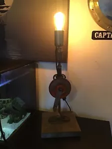 Vintage Industrial Up cycled Stanley Made in England Drill Lamp - Picture 1 of 19