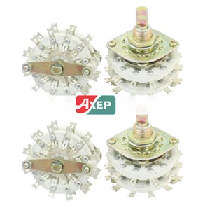 A● 4pcs KCZ6X3 6P3T 6 Pole 3 Throw Double Deck Band Channel Rotary Switch - Imagen 1 de 2