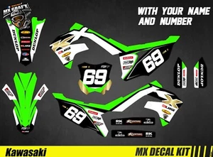 Kit Déco Moto pour / Mx Decal Kit for Kawasaki KXF - KX - Picture 1 of 1