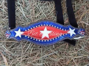 Patriotic Metallic Bronc Halter Western Horse Tack - Picture 1 of 1