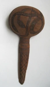 Vintage MALI AFRICA CARVED GOURD WATER CUP - Picture 1 of 8