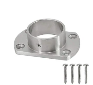 Stainless Steel 316 Grade Oblong Base Flange for 1-7/8" (48 mm) OD Tube Post - Picture 1 of 2