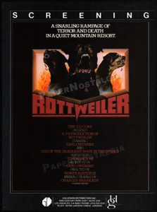 ROTTWEILER / DOGS OF HELL - Original 1983 Trade AD / ADVERT_ Earl Owensby _ 1984 - Picture 1 of 1