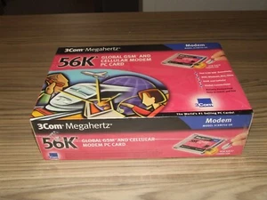 Carte PC vintage 3Com Megahertz 56K Global GSM et modem cellulaire neuve et scellée 1999 - Photo 1/24