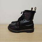 Dr Martens 1460 Serena Bex Black Leather Ankle Chunky Fur Lining Boots Uk 5 #2