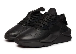 Y-3 KAIWA Triple Black Leather Sneaker IE7255 Sz 6.5 - Picture 1 of 6