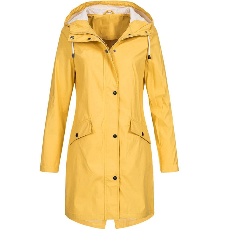 New Women Waterproof Raincoat Ladies Outdoor Wind Rain Forest Jacket Long Coat ! - Image 1 of 4