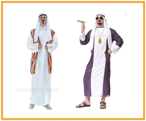 Adult Men Arab Sheik Desert Sultan Oil Baron Arabian Night Costume Party Cosplay - Picture 1 of 1