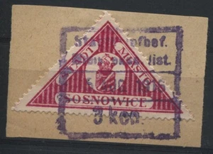 POLEN SOSNOWICE DREIECKSBRIEFMARKE 1916 1. WELTKRIEG - Bild 1 von 1