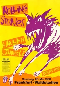 The Rolling Stones 1990 Frankfurt Concert Poster, Framed - Picture 1 of 2
