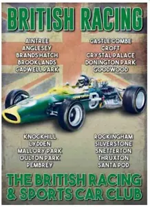 British Racing Small Steel Sign 200mm x 150mm (og) REDUCIDO!! - Imagen 1 de 1