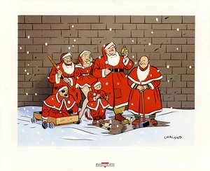 CHALAND LES PIRES NOELS AFFICHE DELCOURT 1989 - Picture 1 of 1