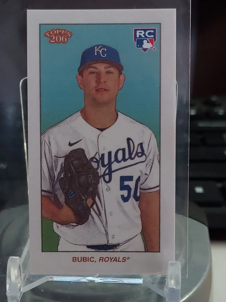 2021 Topps 206 Kris Bubic Sweet Caporal Rookie SP Kansas City Royals T206 Mini - Image 1 of 2