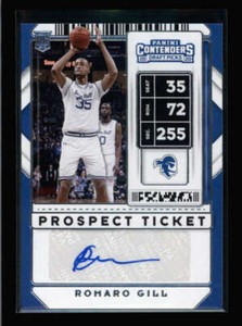 ROMARO GILL 2020 CONTENDERS DRAFT PICKS PROSPECT TICKET ROOKIE AUTO AZ9137