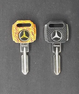 2BLANK KEYS Mercedes Benz FIT FOR W107 W124 W126 W129 W140 C E S SE SEC SL CLASS - Picture 1 of 3