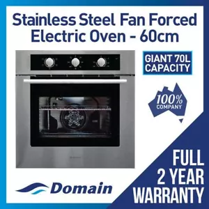 NEW 60cm STAINLESS STEEL FAN FORCED ELECTRIC WALL OVEN - Picture 1 of 10