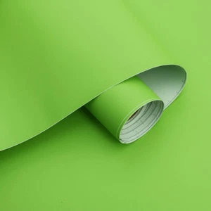 Ismoon 15.7''×118''Solid Green Wallpaper Peel and Stick Green Contact Paper Self - Picture 1 of 12