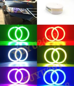 Bluetooth RGB Halo Anillos para Chevrolet Impala 14-16 Faro LED Ángel Ojo Lámpara - Imagen 1 de 18