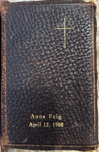 Antikes lutherisches deutsches Gesangbuch 1906 Sirdhen Gejangbudj ledergebunden 5 x 3 - Bild 1 von 8