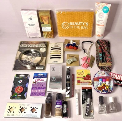 Mixed Wholesale LOT BUNDLE 25 MAKEUP COSMETIC Lip Skin Hair Accessories & More - Image 1 of 4