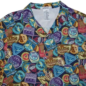 Disney Haunted Mansion S/S Button Up Shirt Size M Walt Disney World Epcot - Foto 1 di 7