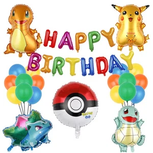 Pokemon Happy Birthday Balloon Set Party Supplies Kids Birthday Decoration - Picture 1 of 5