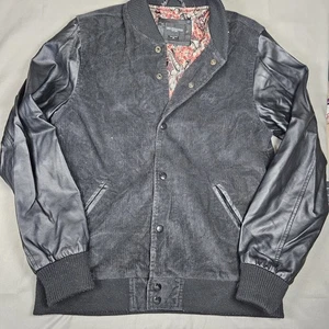 Obey Propaganda Corduroy Bomber Style Jacket Floral Interior Size Medium - Picture 1 of 6