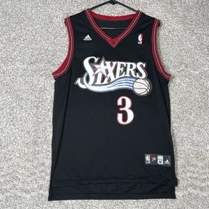 Philadelphia 76ers Adidas Allen Iverson Jersey Men’s Medium Black NBA Vintage - Picture 1 of 7