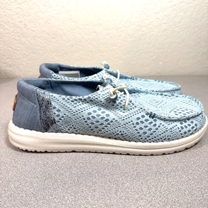 Hey Dude Damen 9 Wendy Boho gehäkelt leichte Freizeit Slipper bequeme Loafer Schuhe - Bild 1 von 13