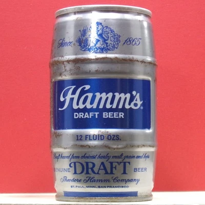 Lata de cerveza de barril Hamm's de 12 oz St Paul Minnesota San Francisco Ca S48 O/G Foto 1 de 4